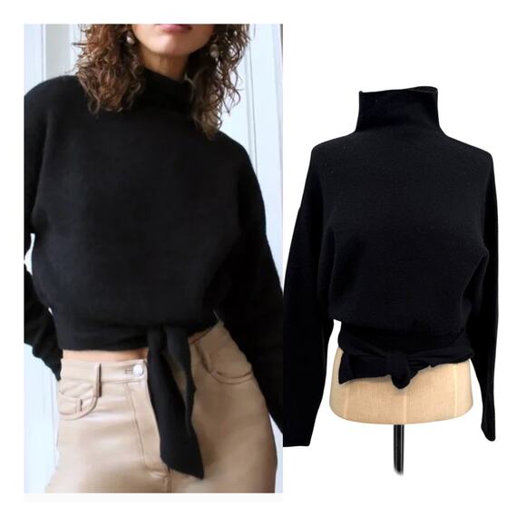 Aritzia Sweaters - Aritzia Wilfred Lorin Sweater Black Wool Alpaca Turtleneck Womens Small